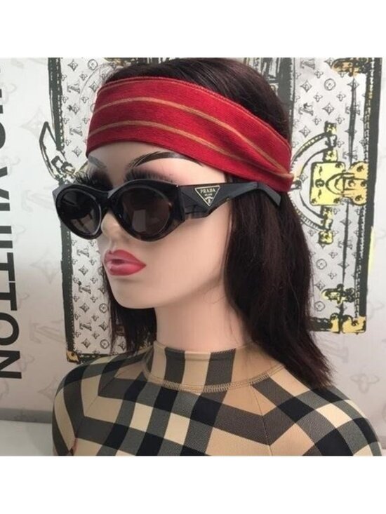 New Authentic Prada PR 20ZS Dark Brown Oval Ladies Sunglasses – 2AU06B 53 main image 4